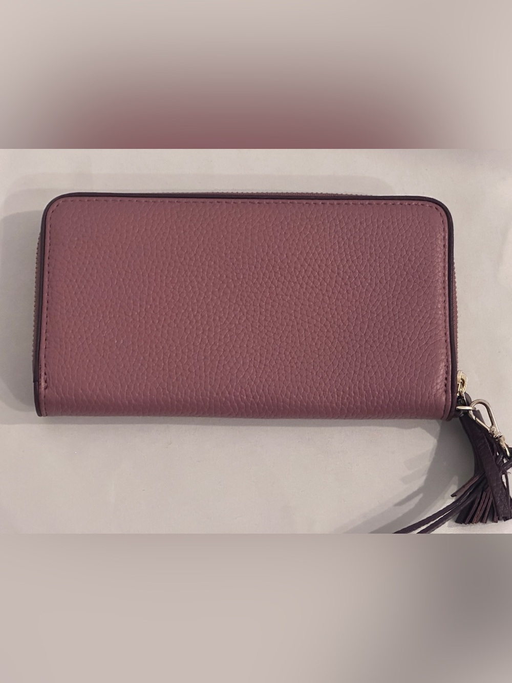 Kate Spade New York dusty rose Pebbled Leather Zip-Around Wallet Wristlet - Picture 2 of 7